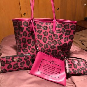 Coach reversible tote